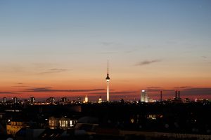 Pôr do sol em Berlim